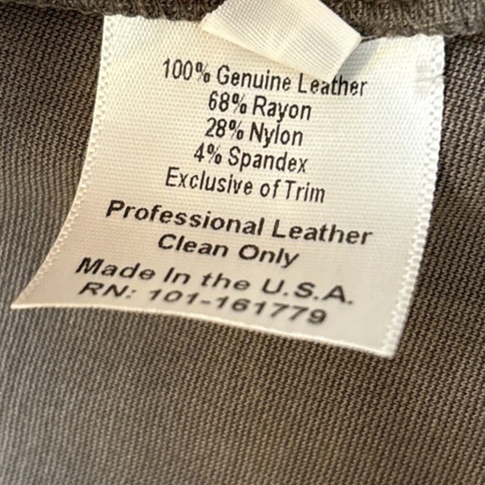 Illia Light Brown Leather & Knit Open Cardigan Jacket Sz 4 USA Boho Western - Picture 5 of 14
